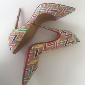 NEW Christian Louboutin So Kate Cork Shoes - 36